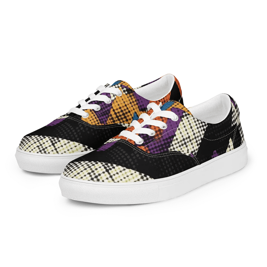 Geometric Pop Art | Men's Lace-Up Canvas Shoes product image (9)