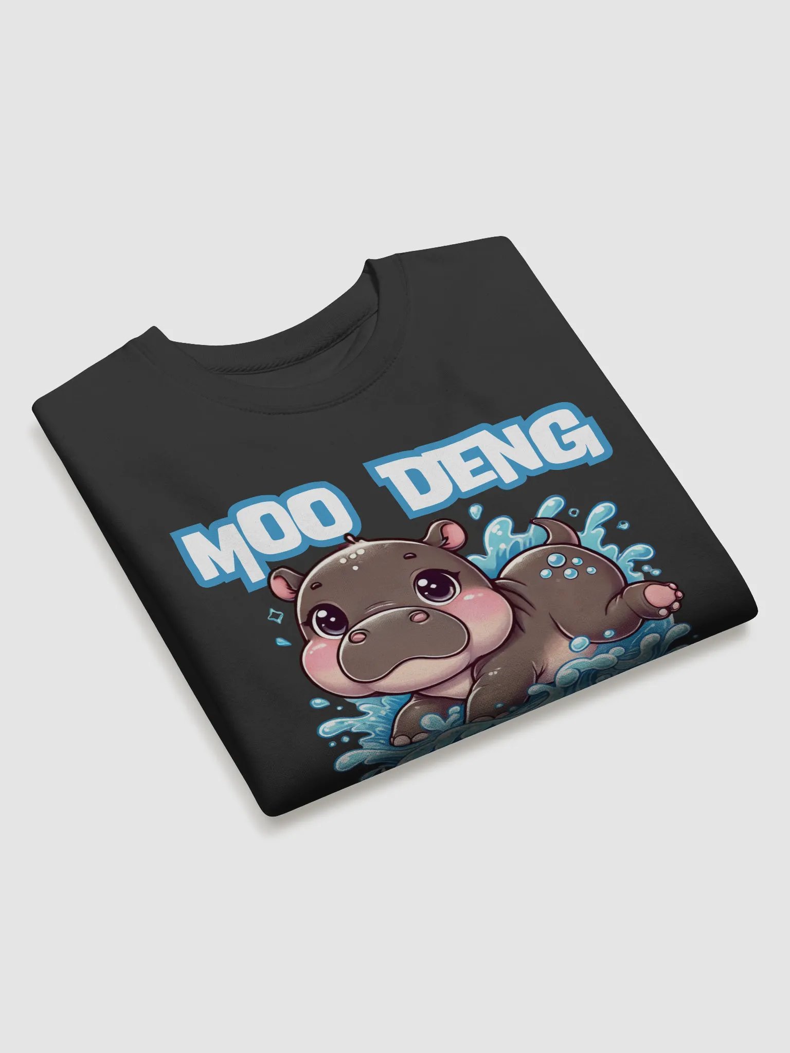 Moo Deng Hippo Splash Premium Sweatshirt product image (3)