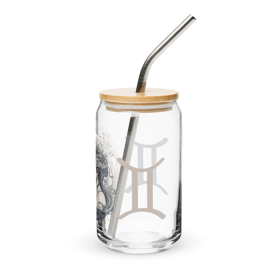 Gemini Zodiac Glass Can Sipper product image (4)
