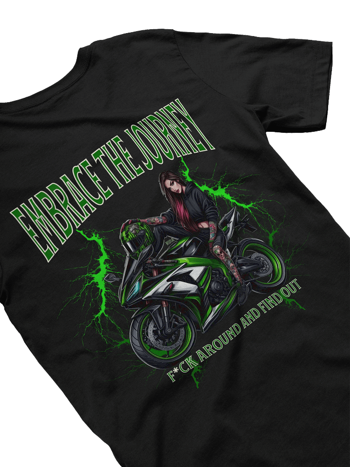 "Embrace The Journey" - Biker Chick - Green Bolt product image (2)