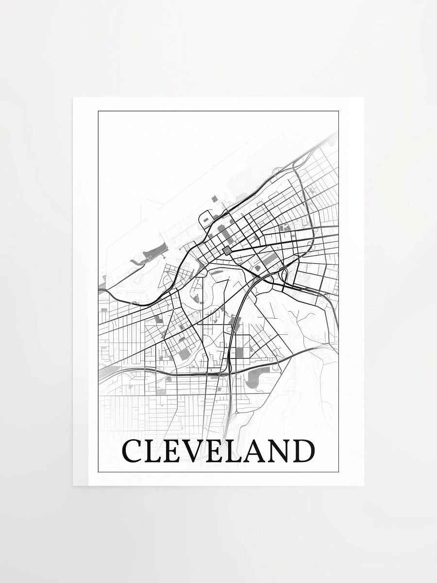 Cleveland, Ohio, USA, city map print product image (4)