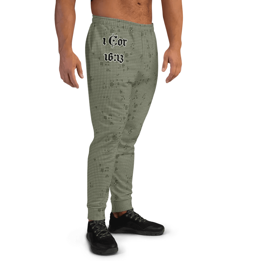 Faithful Camo: 1 Corinthians 16:13 Male Joggers - Desert Night Camo product image (8)