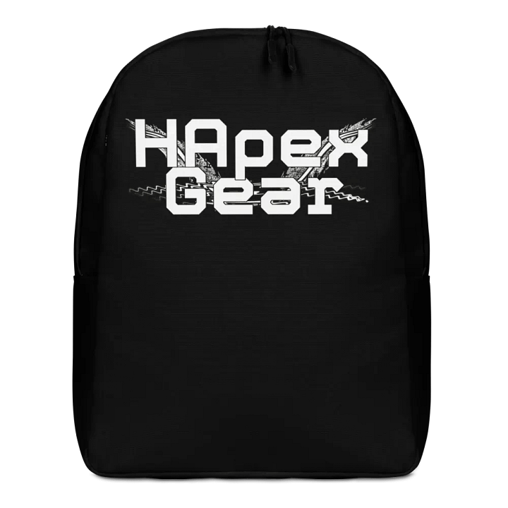 Minimalist Backpack - Black - White HApex Gear White Logo product image (1)