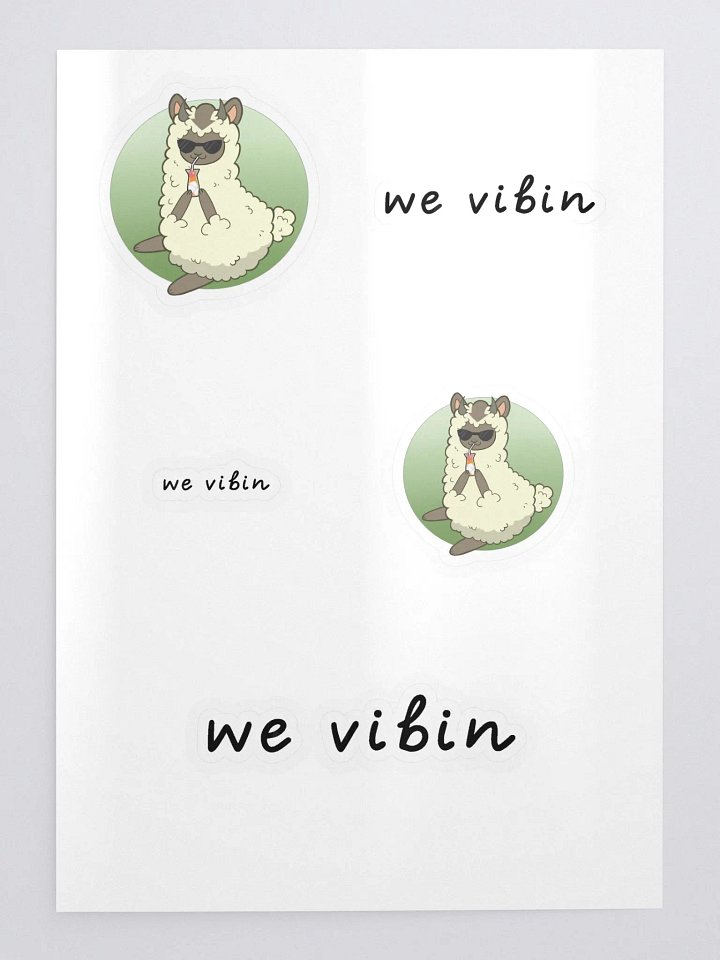 alpacas vibin stickers product image (1)