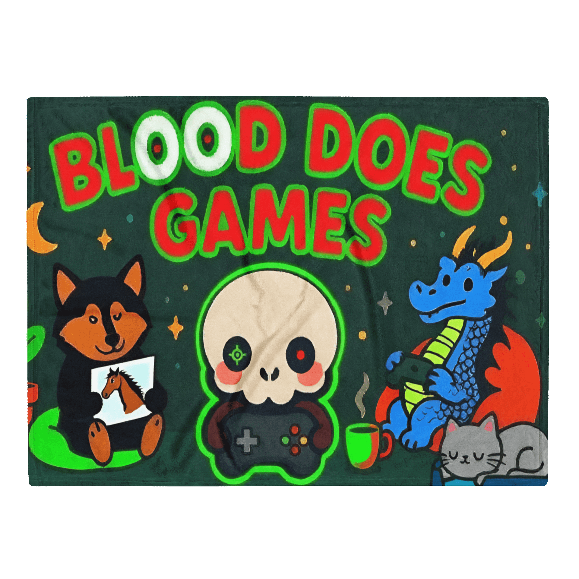 Blood Does Games Art Print Blanket product image (2)