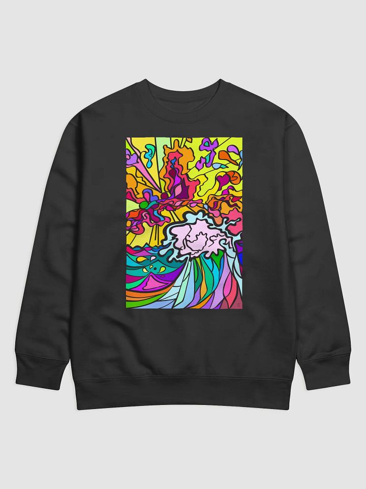 Vibrant Chaos Premium Sweatshirt - Wave at Sunset product image (2)