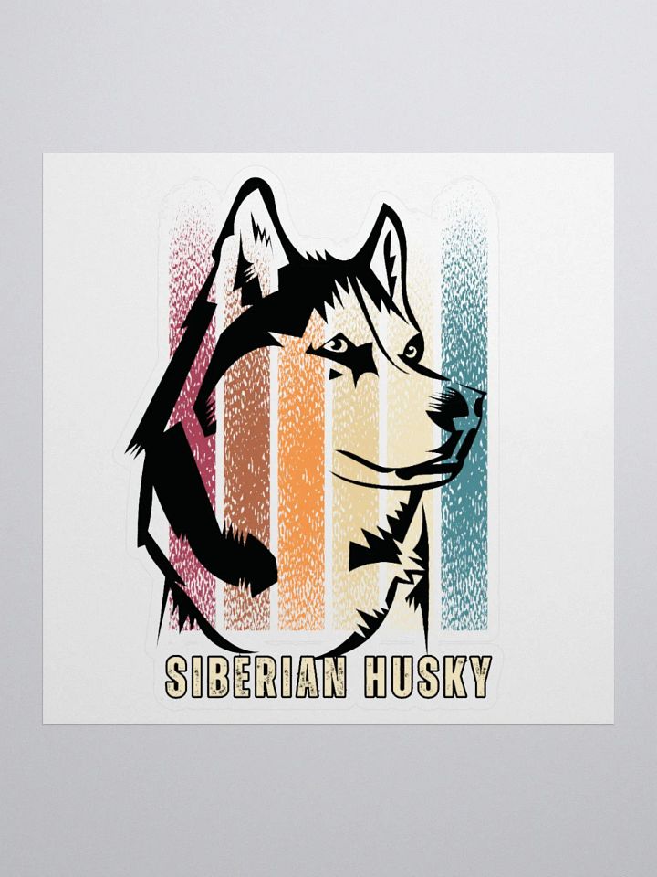 Siberian Husky Gradation Color Kiss Cut Sticker product image (2)