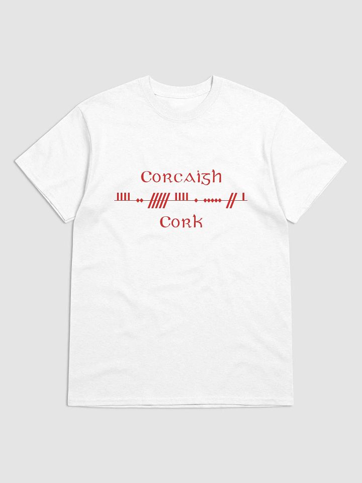 Cork/Corcaigh Scholastic style Ogham white Printed T-shirt product image (1)