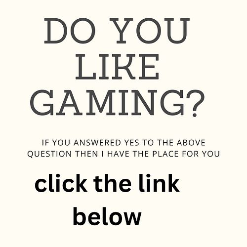 are you a gaming enthusiast?
are you an avid gamer?

if you answered yes to any of those two questions then check out https:/...