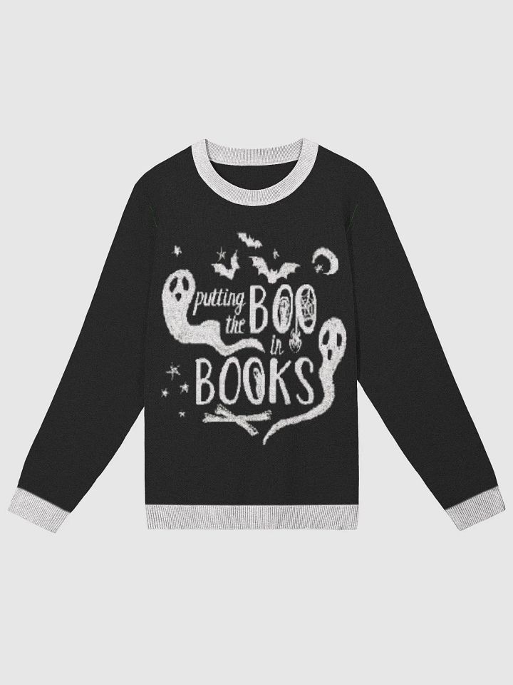 Putting the Boo in Books knitted sweater product image (1)