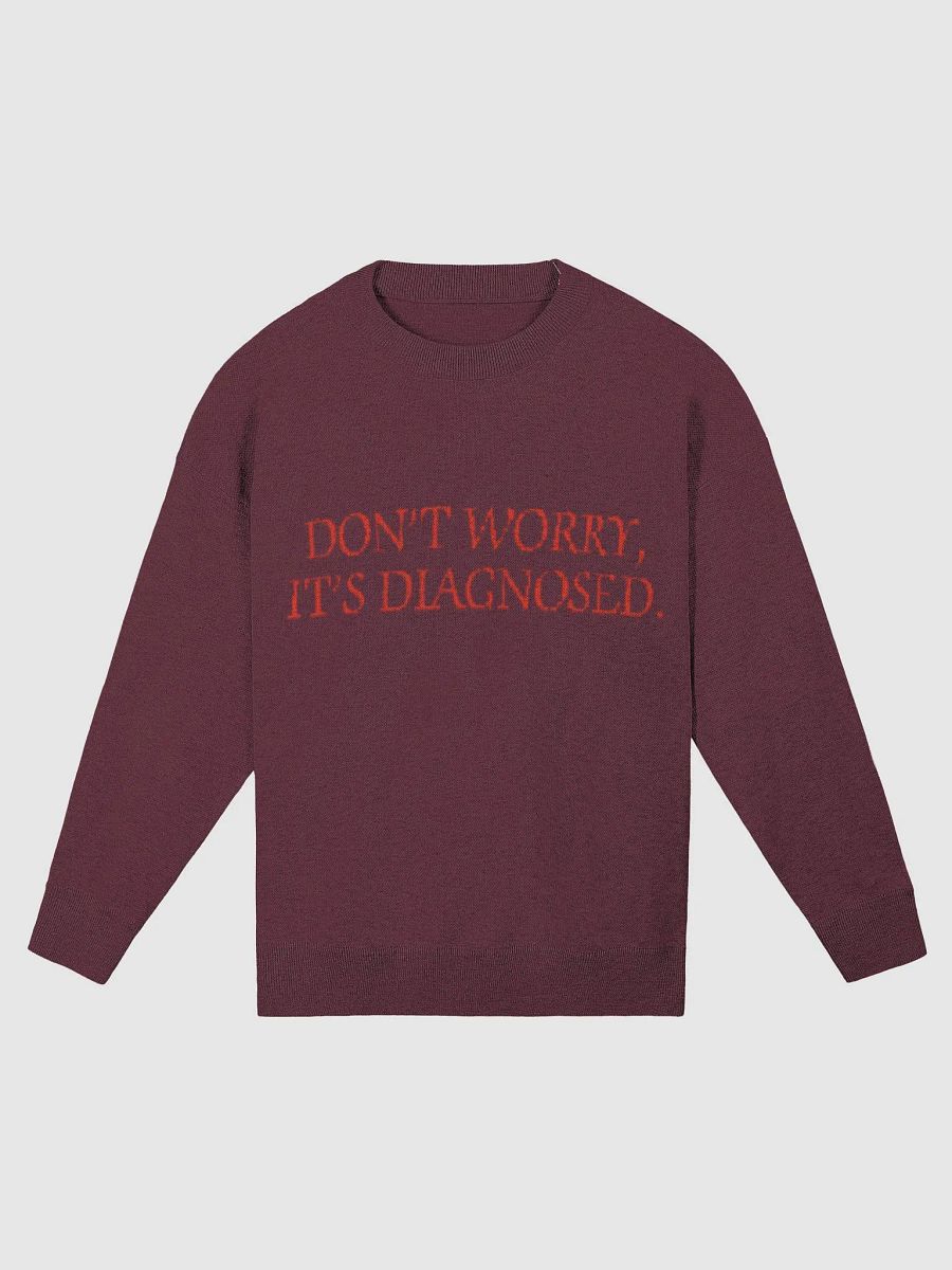 DW, it's diagnosed. (lg. design, maroon and red) knitwear relaxed crewneck product image (5)