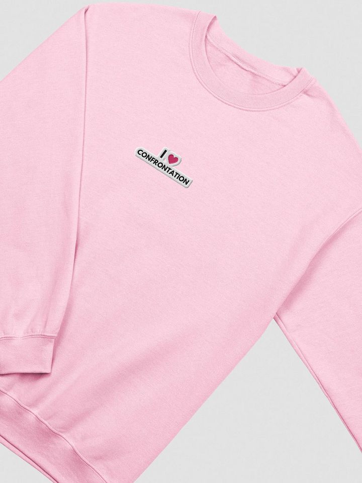 I <3 Confrontation embroidered crewneck (pink bubble design) product image (1)