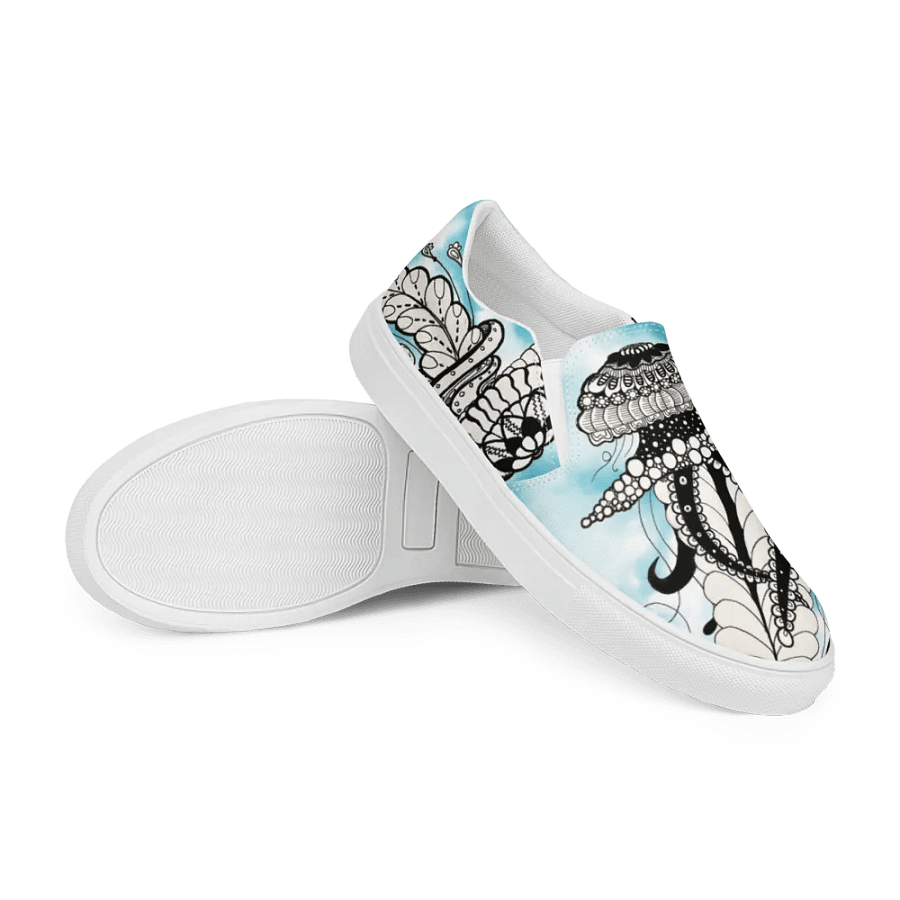 Oceanic Jellyfish Dreams Slip-On Men's Canvas Shoes product image (12)