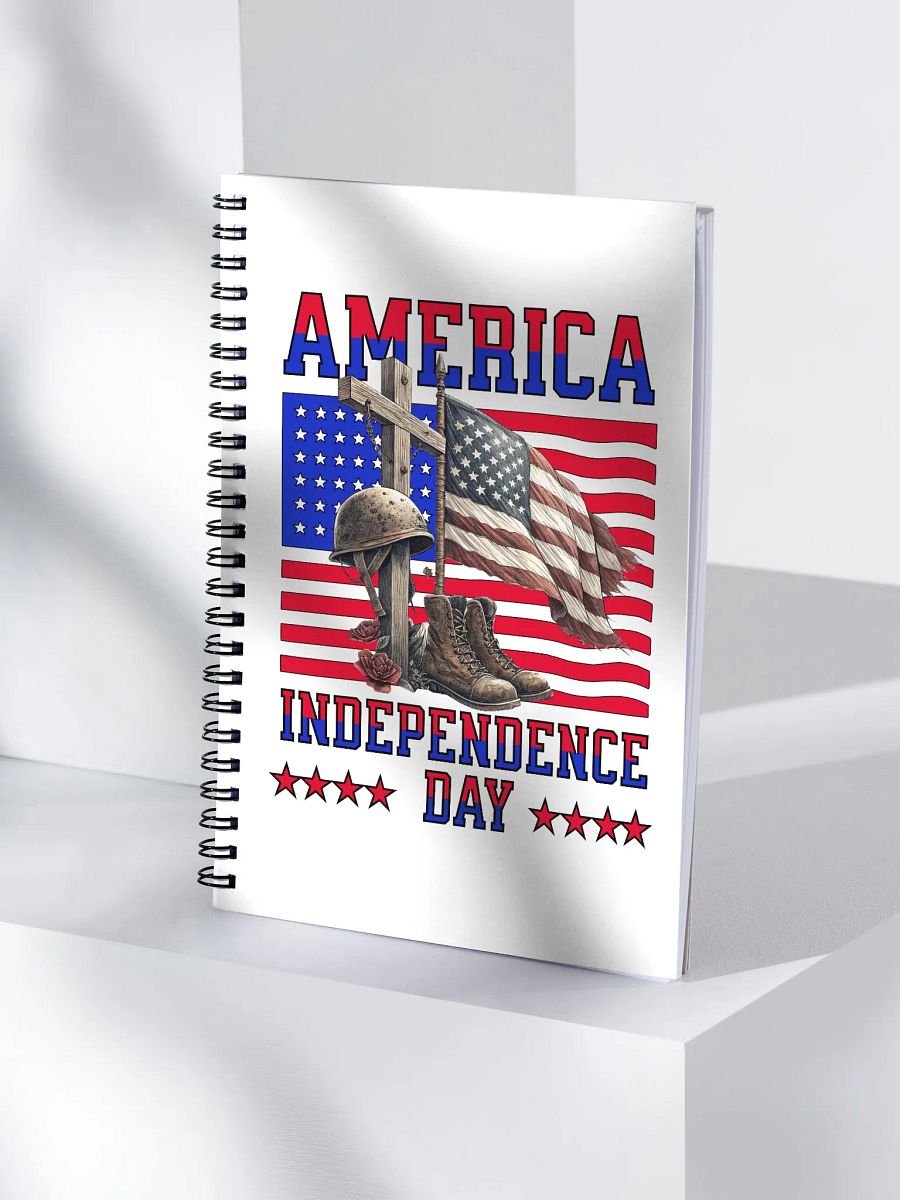America Independence Day Patriotic Tribute Spiral Notebook product image (1)