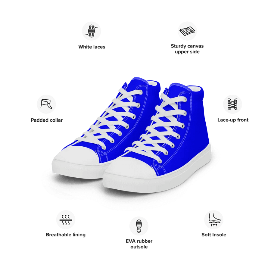 Ladies high top canvas sneakers product image (3)