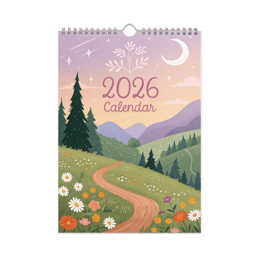 WATERCOLOR SEASONAL SCENES WALL CALENDAR 2026 product image (3)