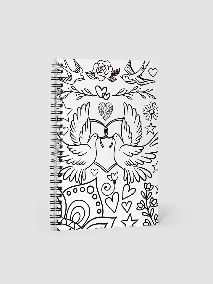 Lovebirds Illustration Spiral Notebook product image (1)