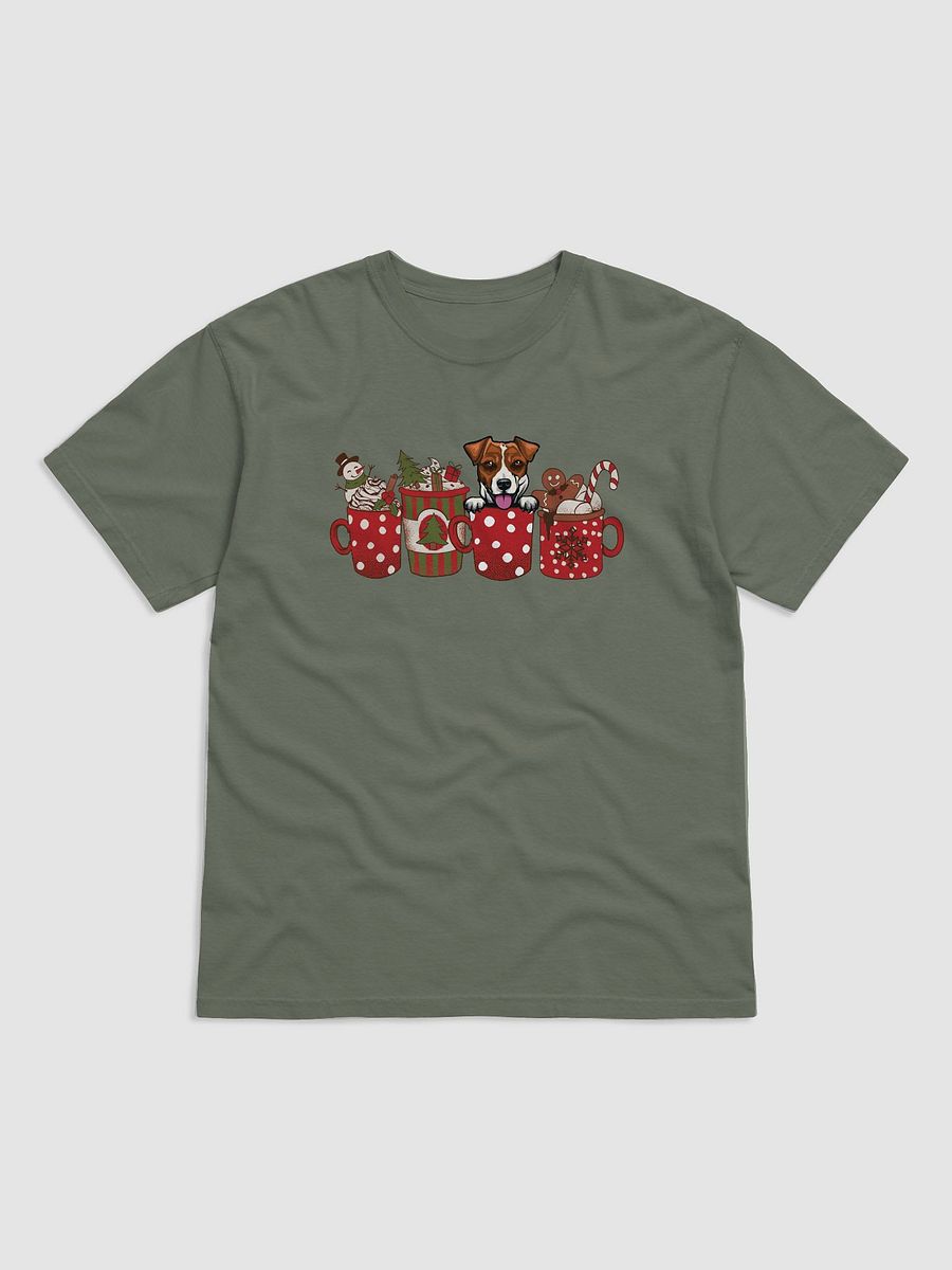 Cute Jack Russell Terrier in a Christmas Cup T-Shirt | Funny Christmas JRT Pup in a Cup product image (19)