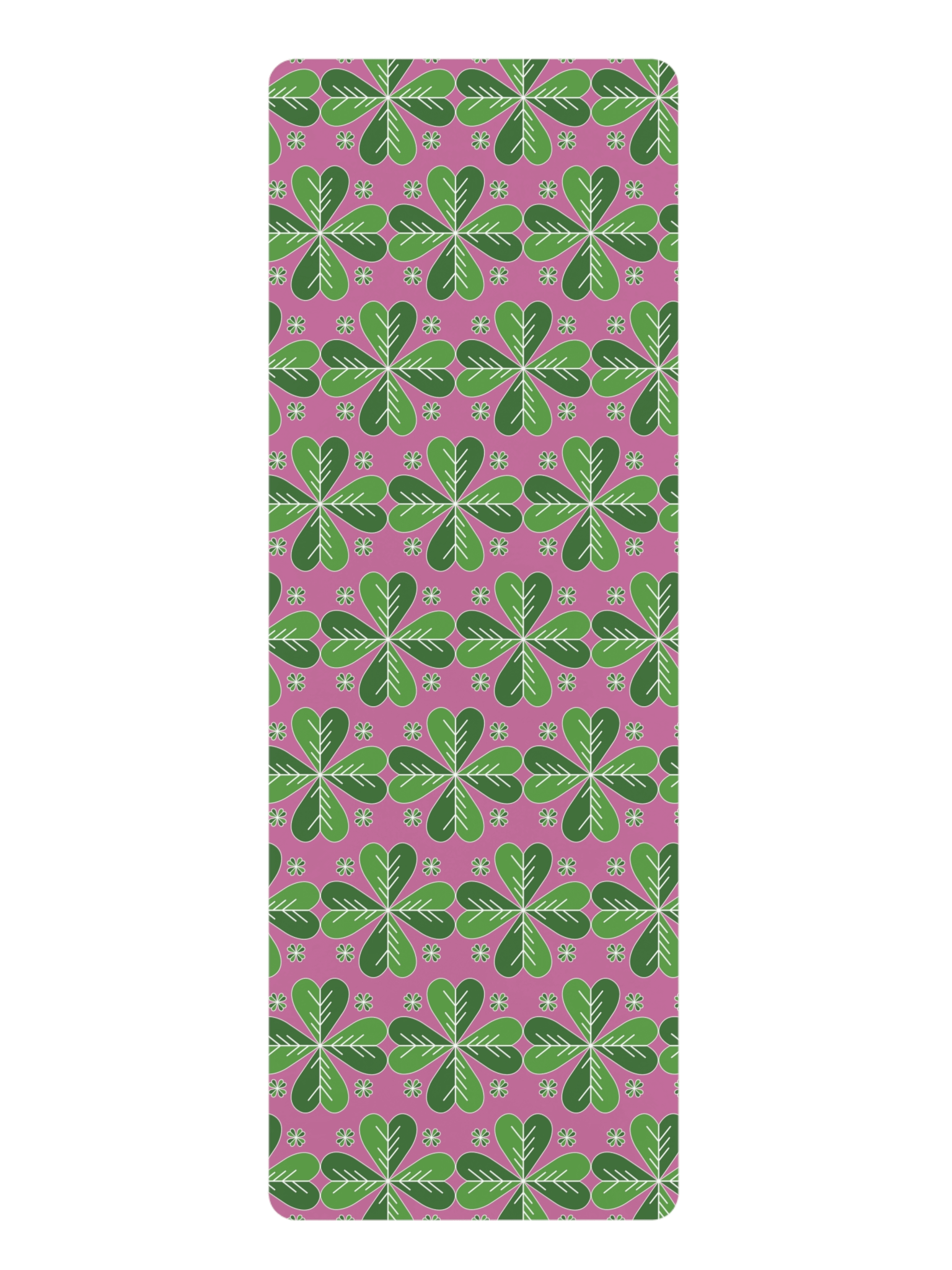 Yoga Matt- Lucky motivating 4 leaf clover design product image (6)