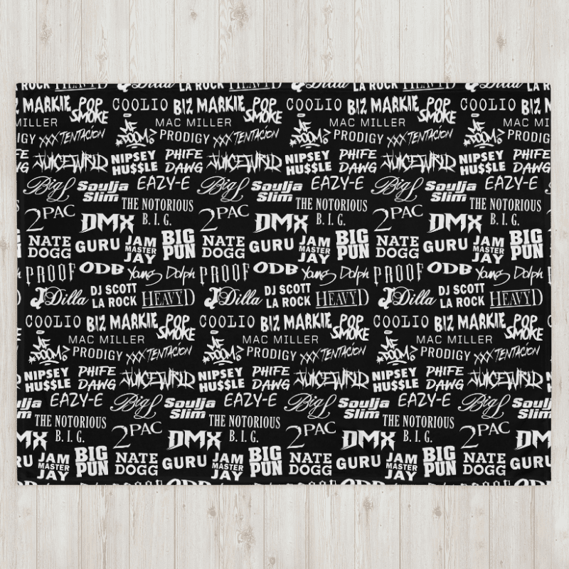 Never Forget - Hip-Hop Artists - BLACK - Throw Blanket product image (4)