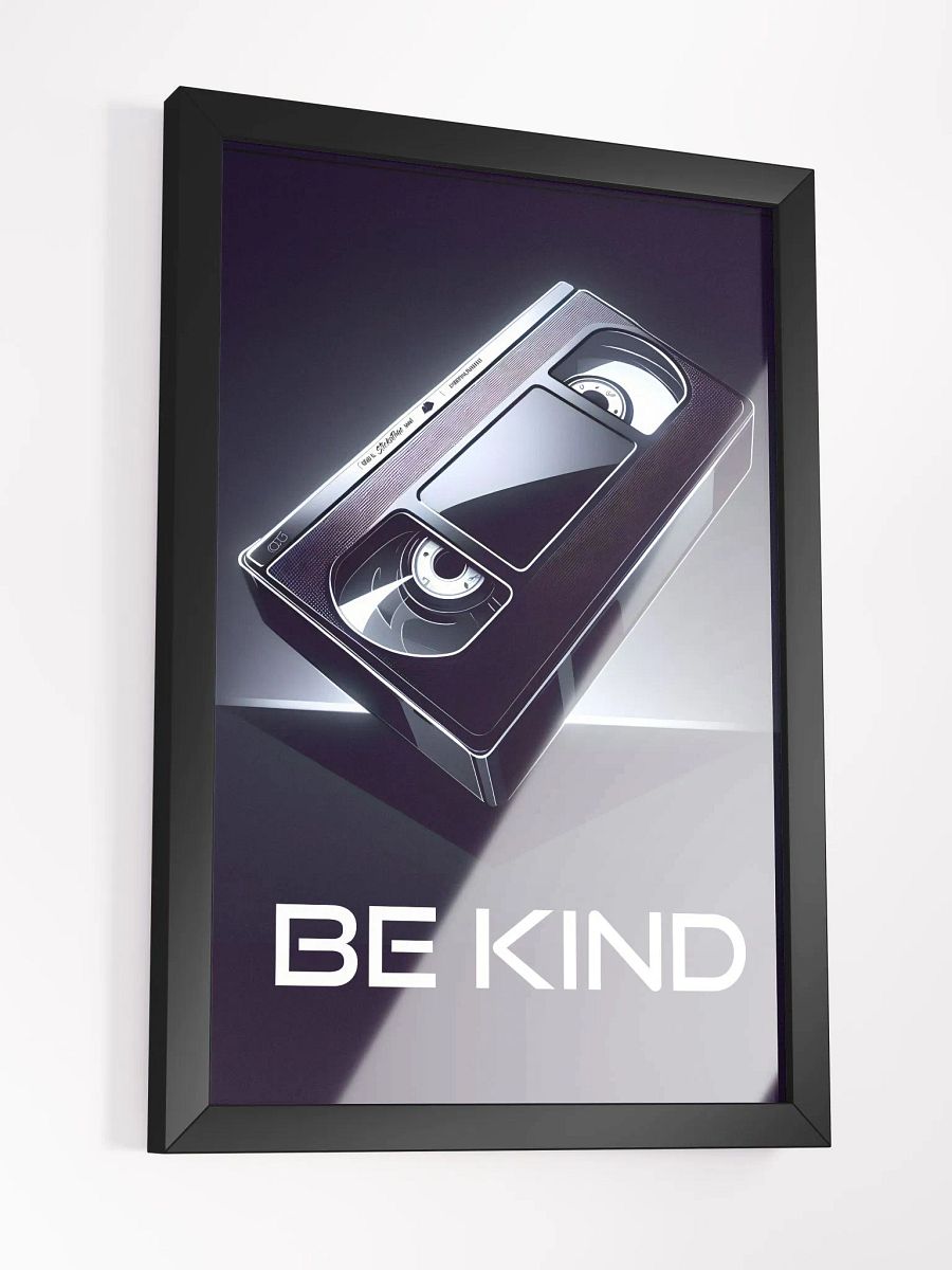 Retro VHS Tape "Be Kind" Framed Poster product image (3)