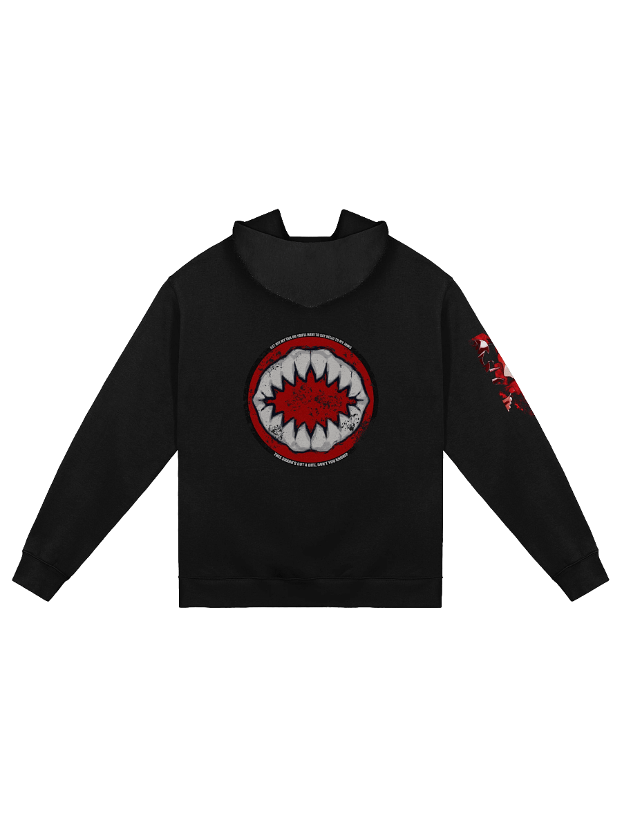 Triple Print Premium Oversized Heavyweight Hoodie Ellen "Bite!" Design Unisex product image (2)