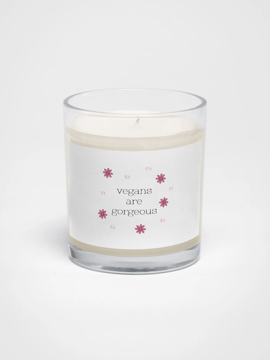 “Vegans Are Gorgeous” Soy Wax Glass Jar Candle product image (1)