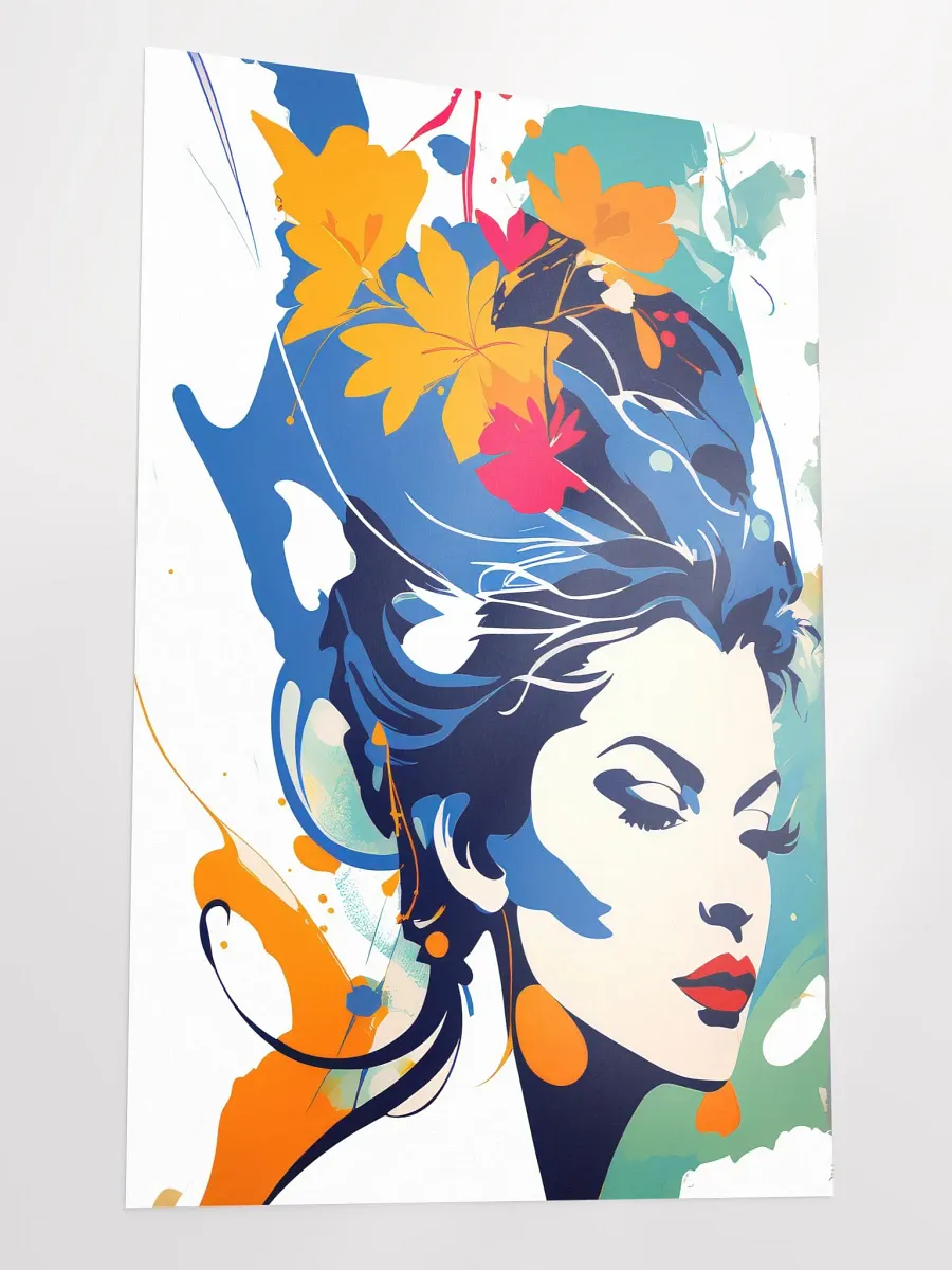 Abstract Woman v2 - Vintage Style Poster - Girly - Large 24x36 Inches product image (3)