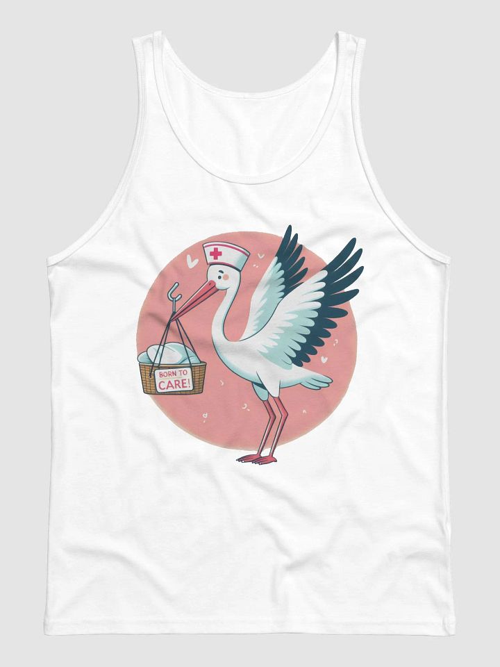 BORN TO CARE! Nurse Stork Jersey Tank product image (4)