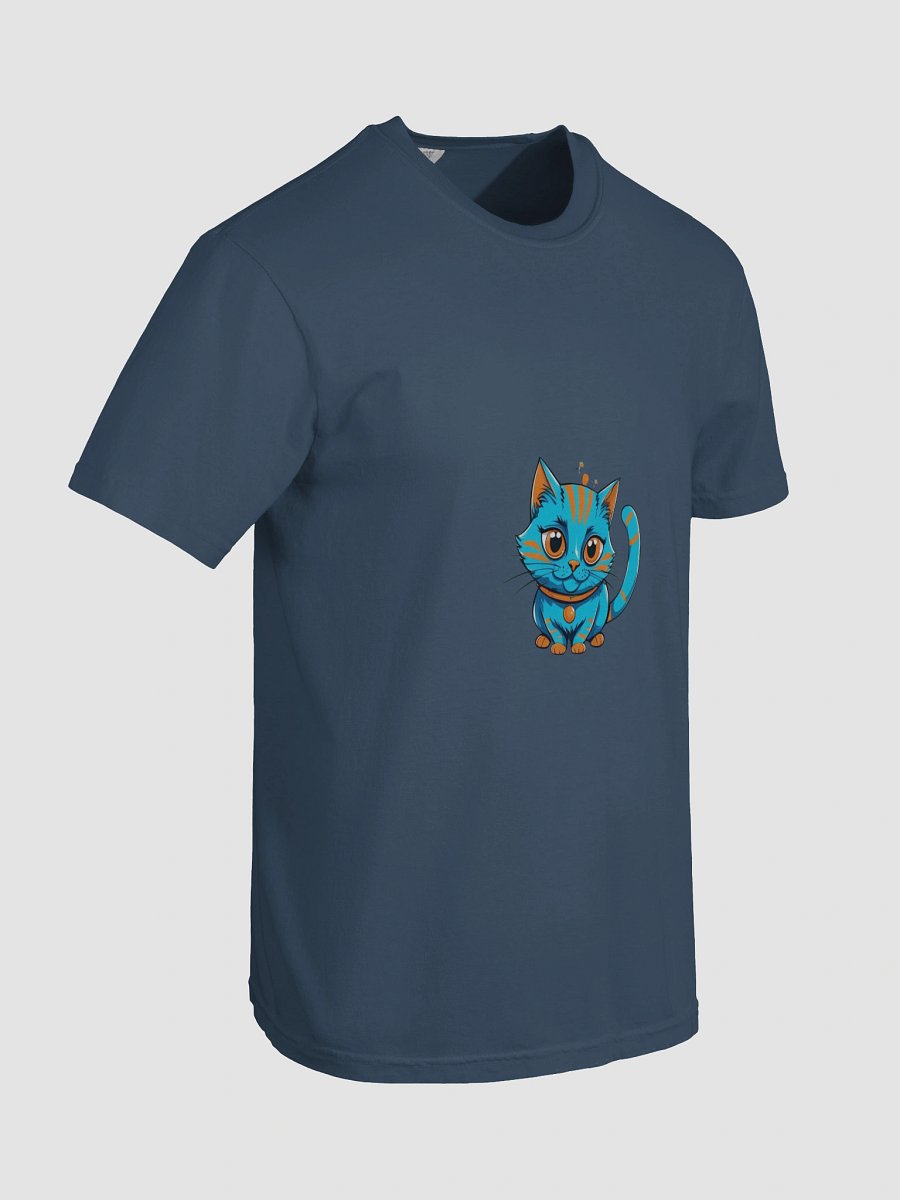 Whimsical Blue Cat Graphic Tee product image (108)