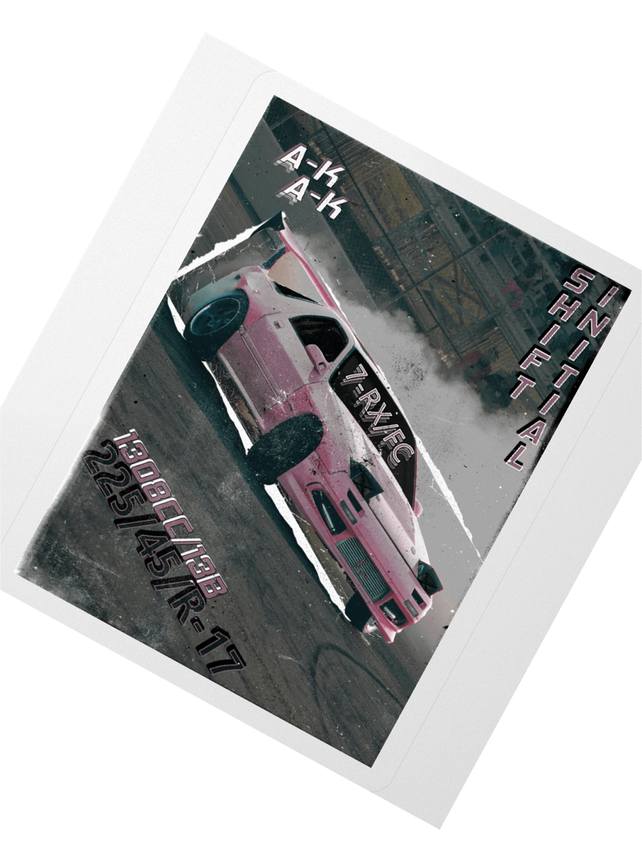Initial Shift, FC/RX-7 Drift Cut-out | Kiss-cut Sticker product image (2)