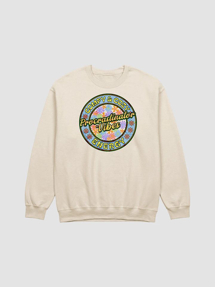 Procrastinator Vibes Comfy And Cozy Energy Floral Crewneck Sweatshirt product image (15)