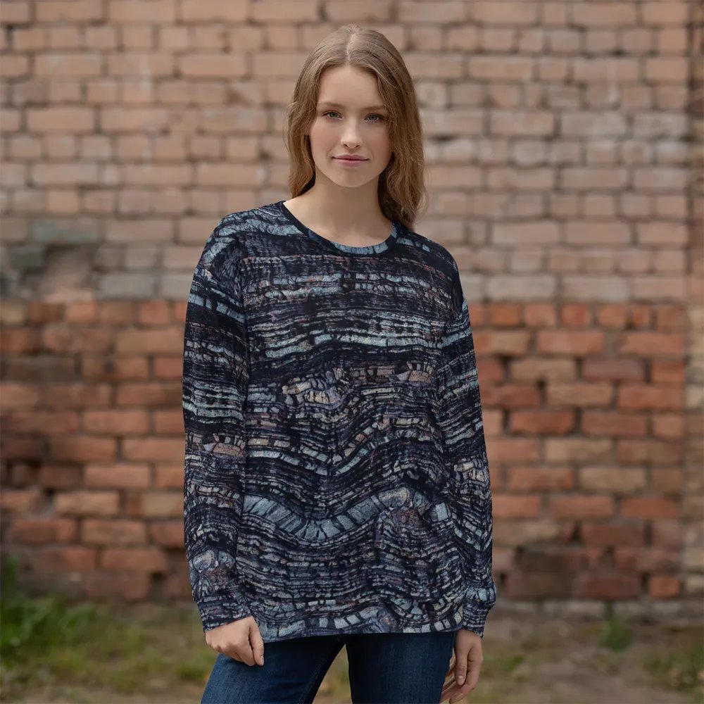 Dark Blue Stone Texture Sweatshirt product image (9)