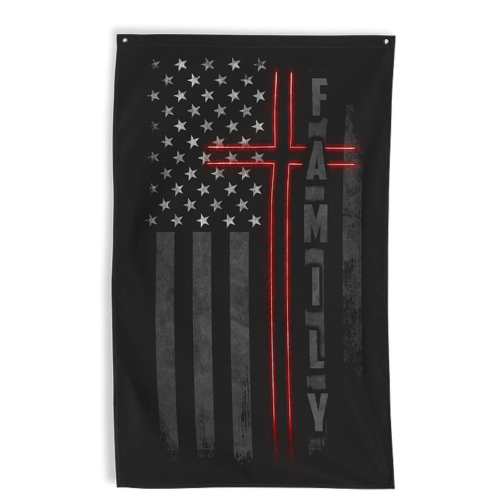 American Christian Family Wall Flag product image (1)