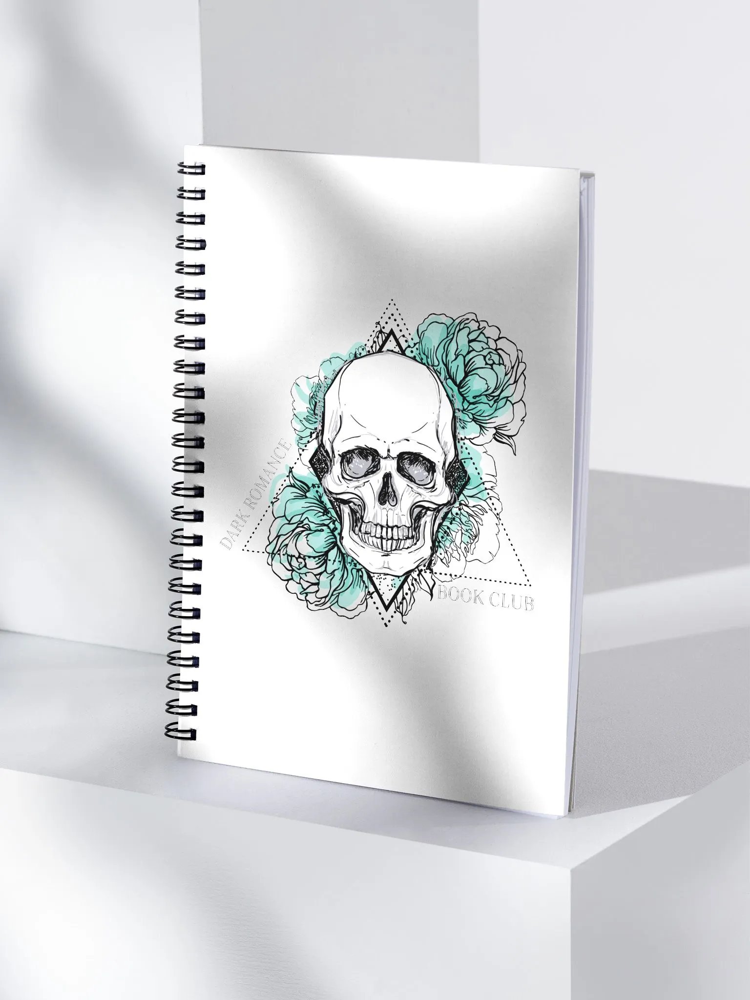 Dark Romance Floral Skull Notebook product image (4)