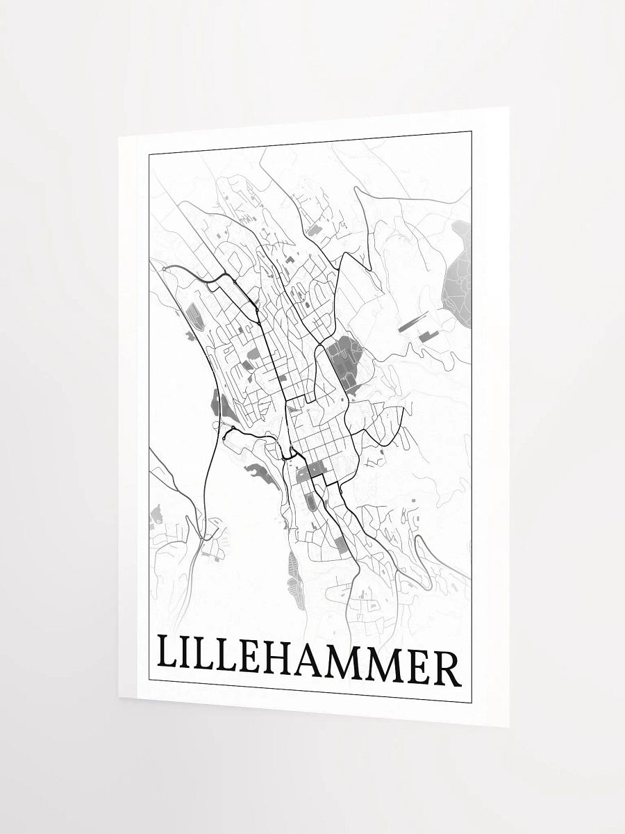 Lillehammer, Norway, city map print product image (6)