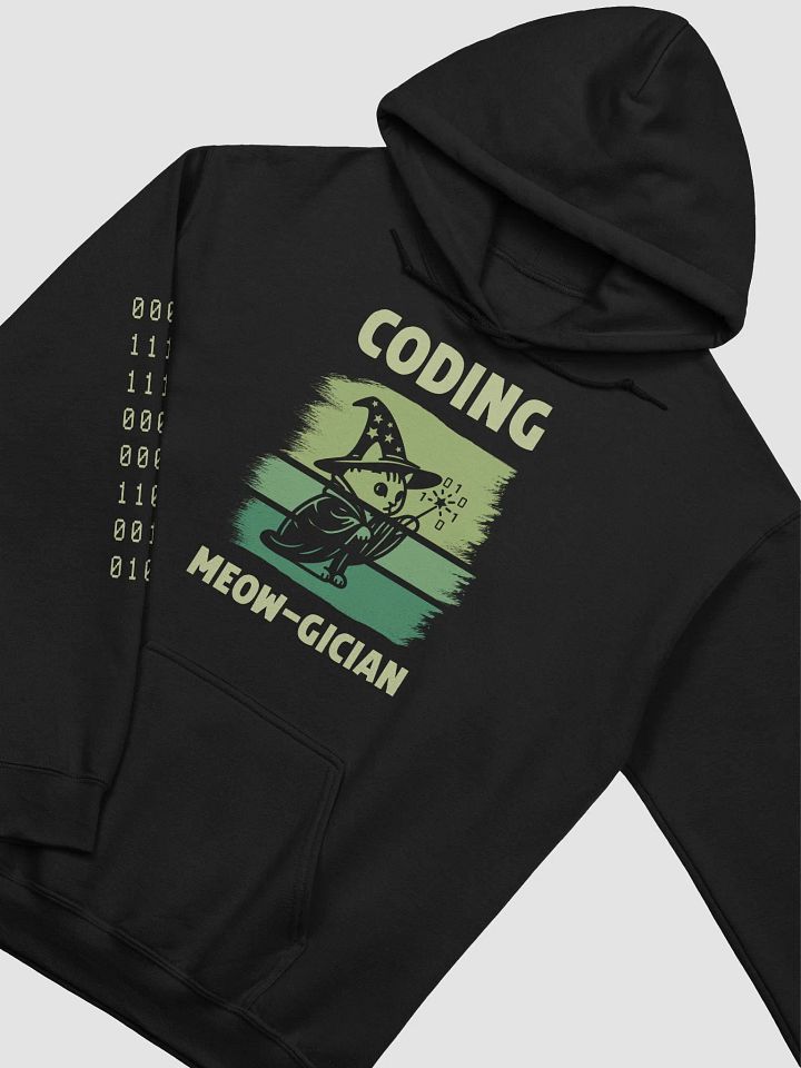 "Coding Meow-gician" Wizard Cat Funny Hoodie product image (2)