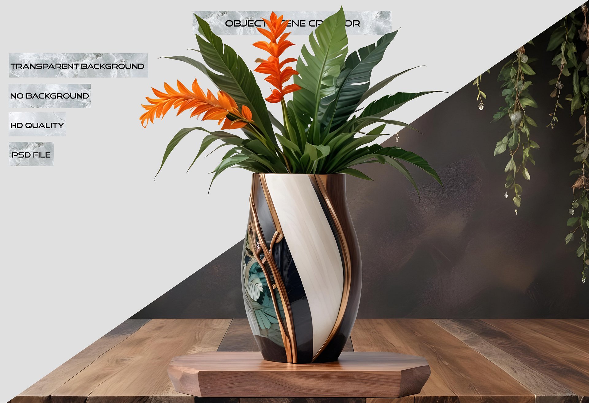 Dream of Eternity Collection – Tropical Elegance Vase – PNG product image (2)