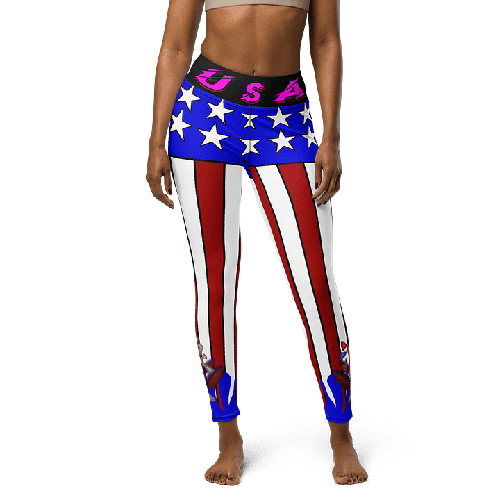 Dynamic Ronin Pink USA All-Over Yoga Leggings product image (1)