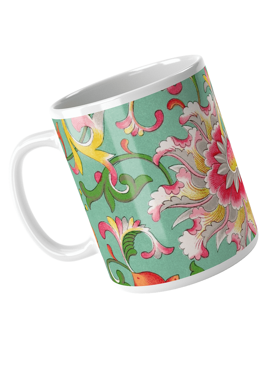 Turquoise Floral Symphony Mug product image (3)