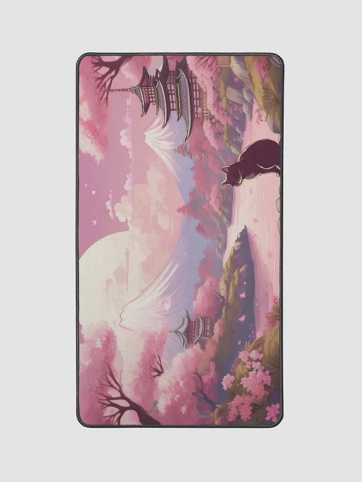 Whiskered Blossoms Medium Desk Mat (12 x 22) product image (2)