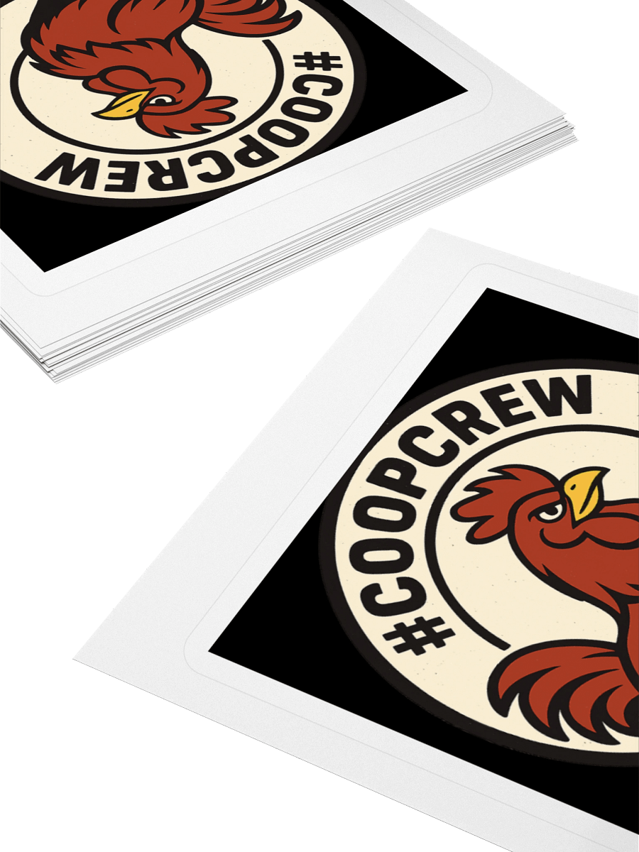 Rooster #COOPCREW Kiss Cut Stickers product image (15)