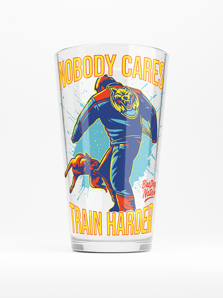 NOBODY CARES, TRAIN HARDER - Shaker Pint Glass product image (1)