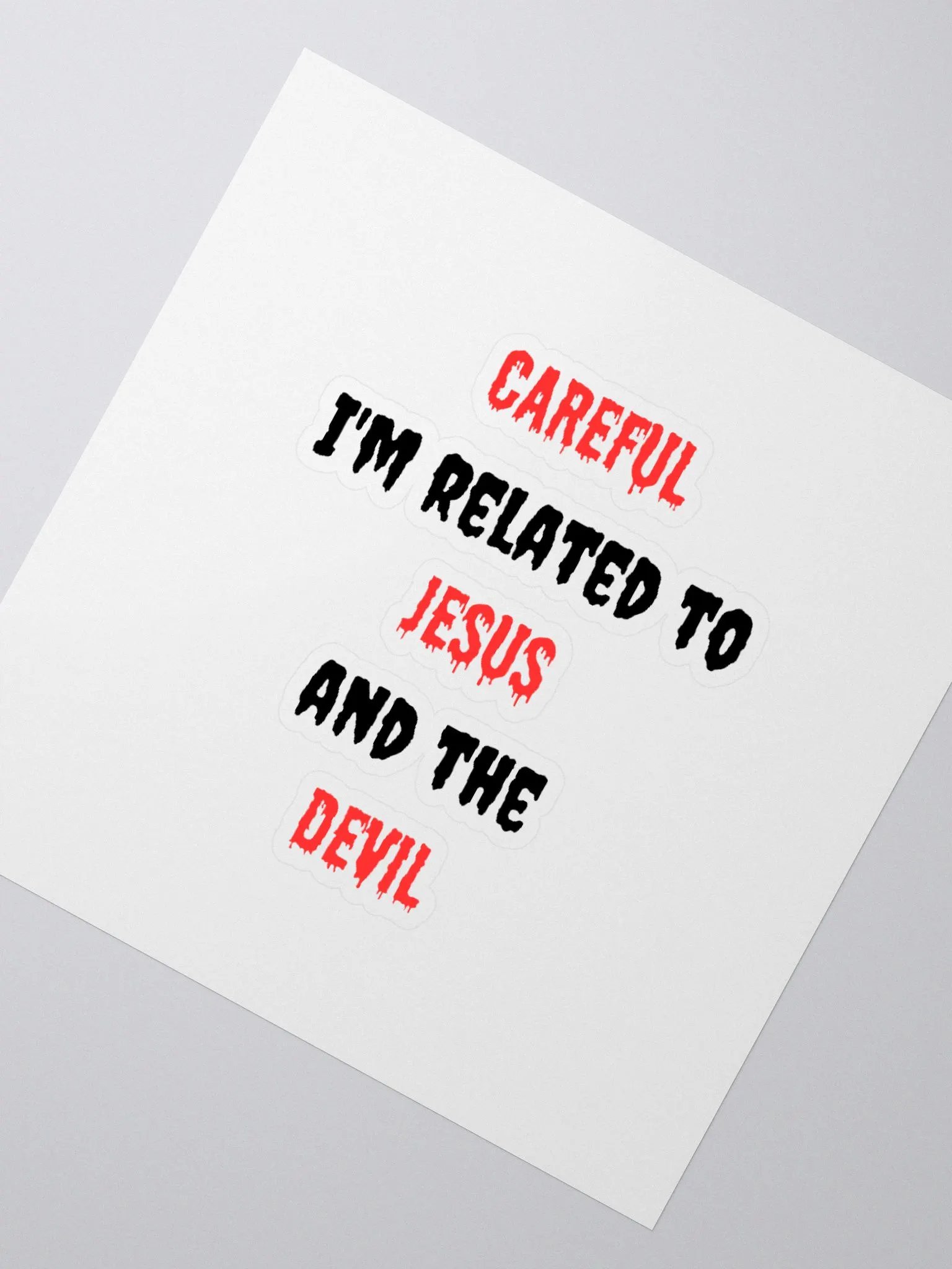 Related to Jesus and the Devil Kiss Cut Stickers product image (6)