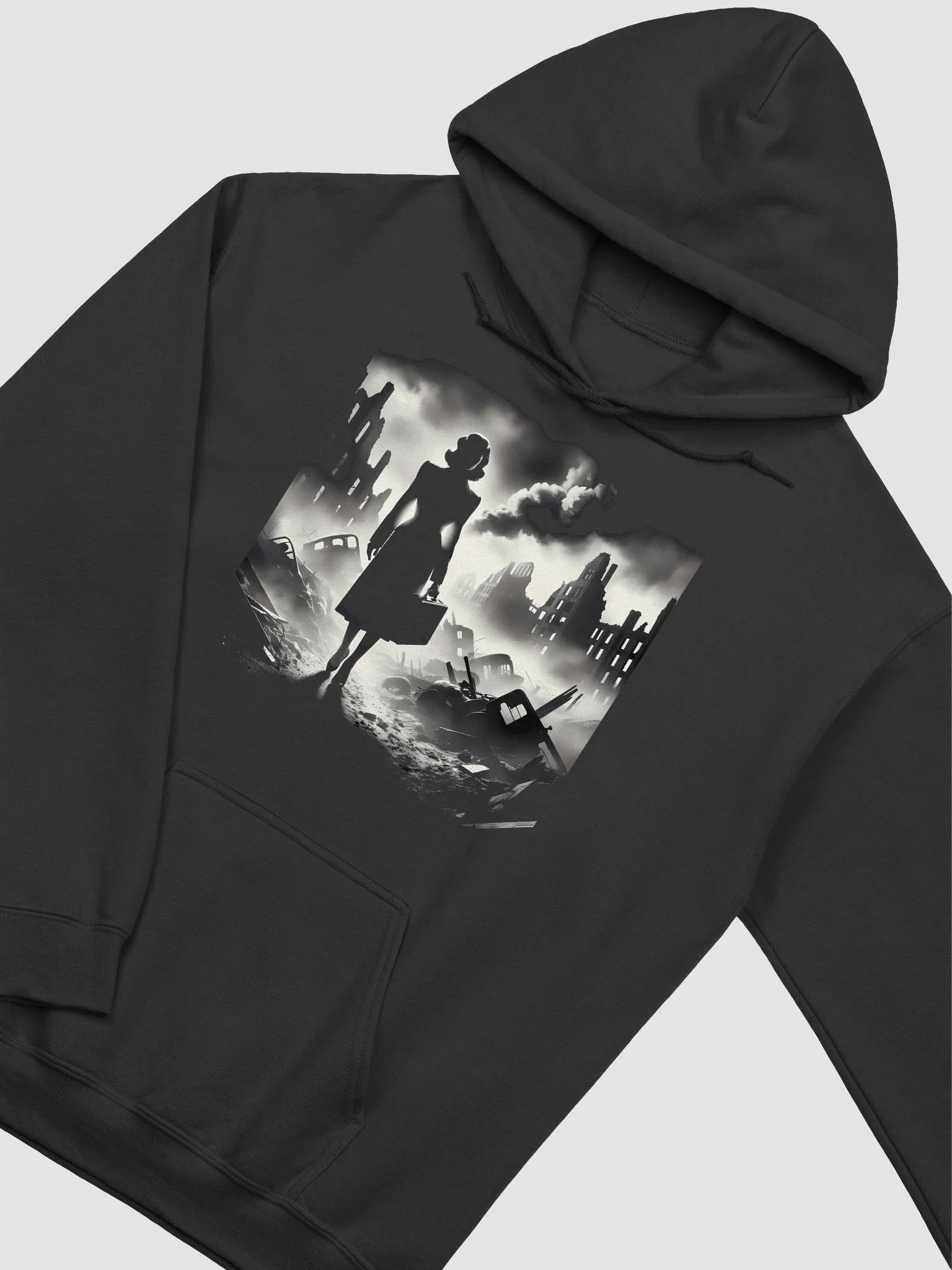 Noir Resilience Amidst Ruins (Womens Hoodie) product image (2)