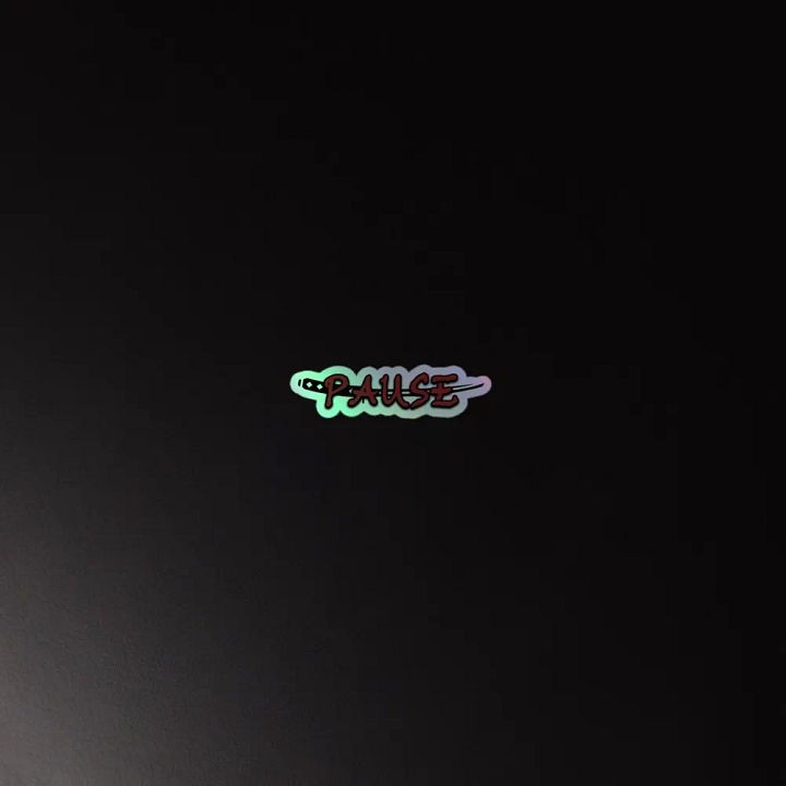 Katana Pause Kiss-Cut Holographic Sticker product image (2)