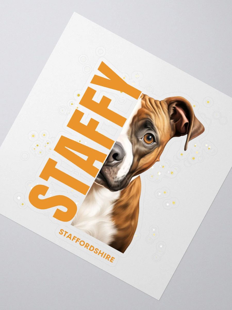 Half Face Staffy Sticker product image (3)