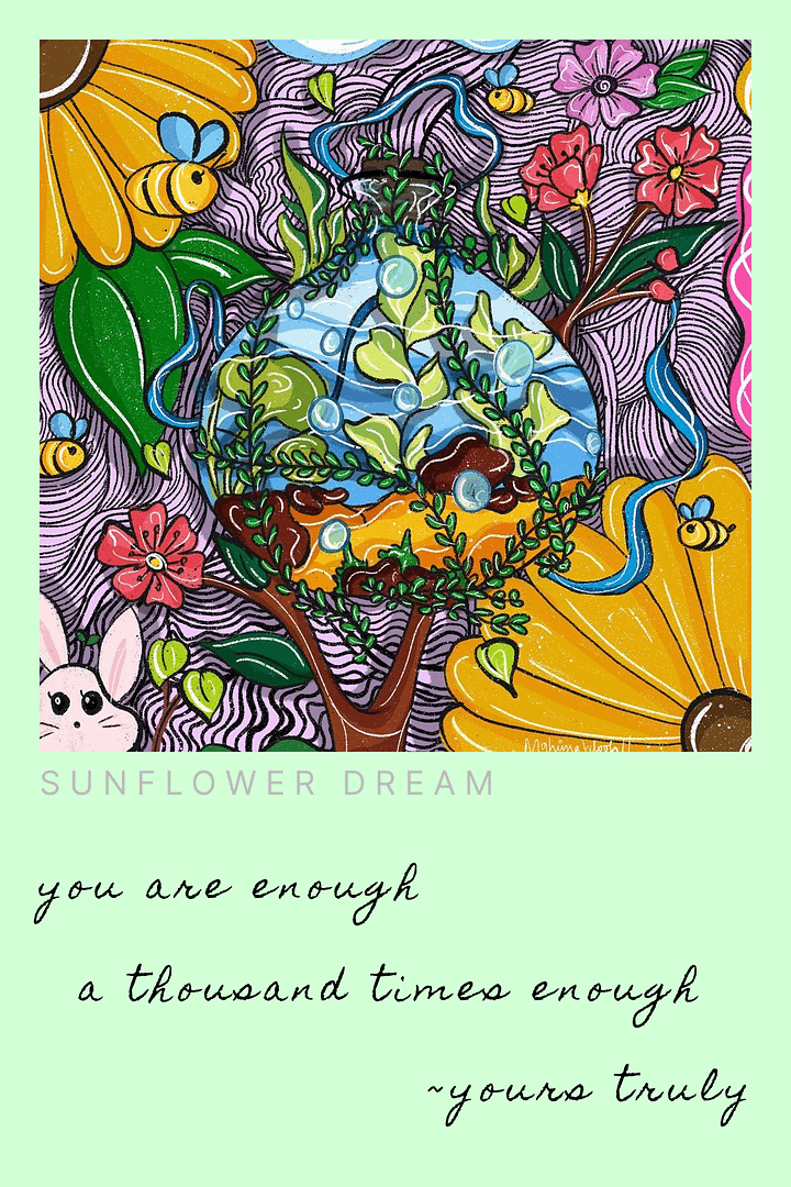 Sunflower Dream Digital Postcard | Printable | Greeting card | Art prints product image (1)