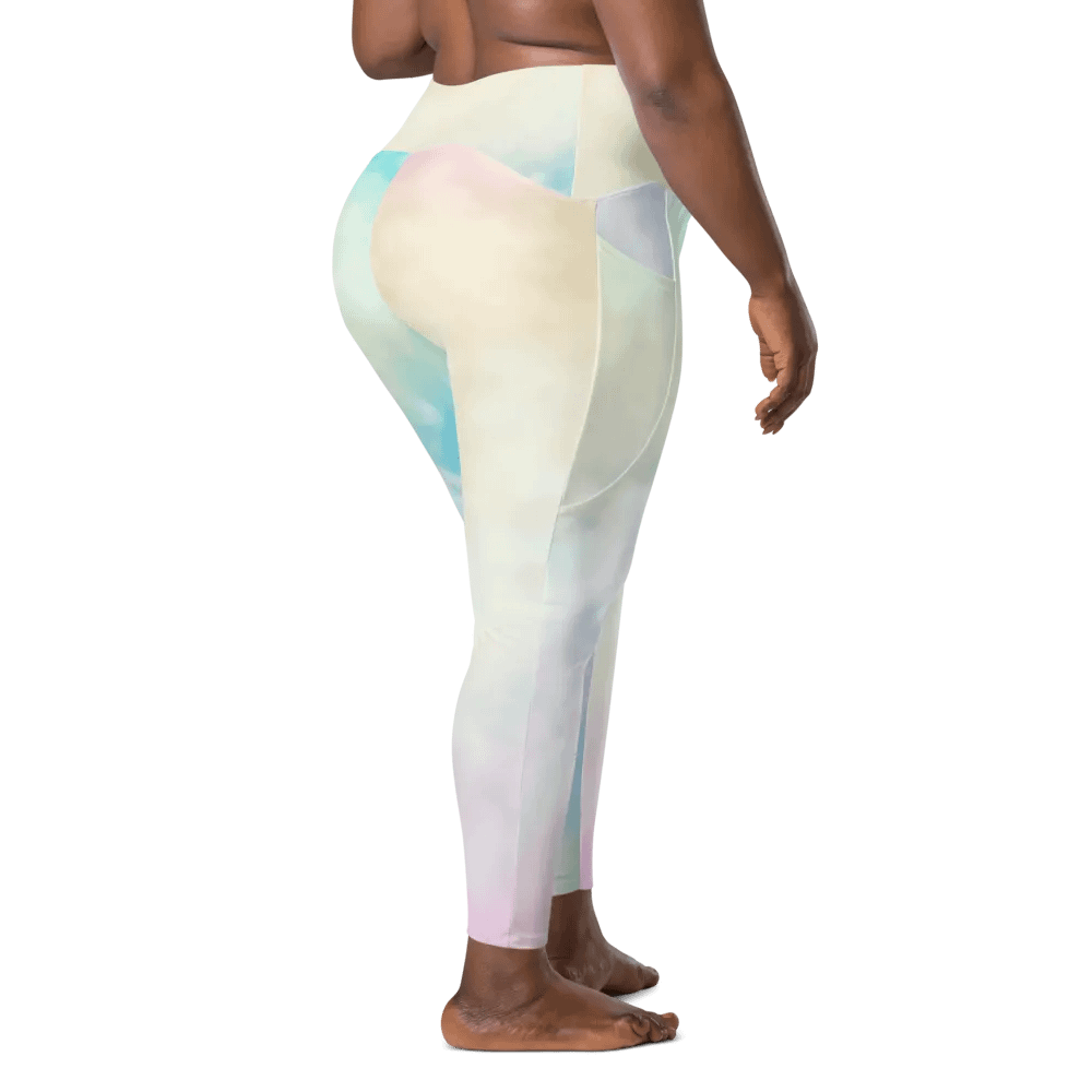 Blur cloud rainbow Design Leggings with Pocket - V1 product image (3)