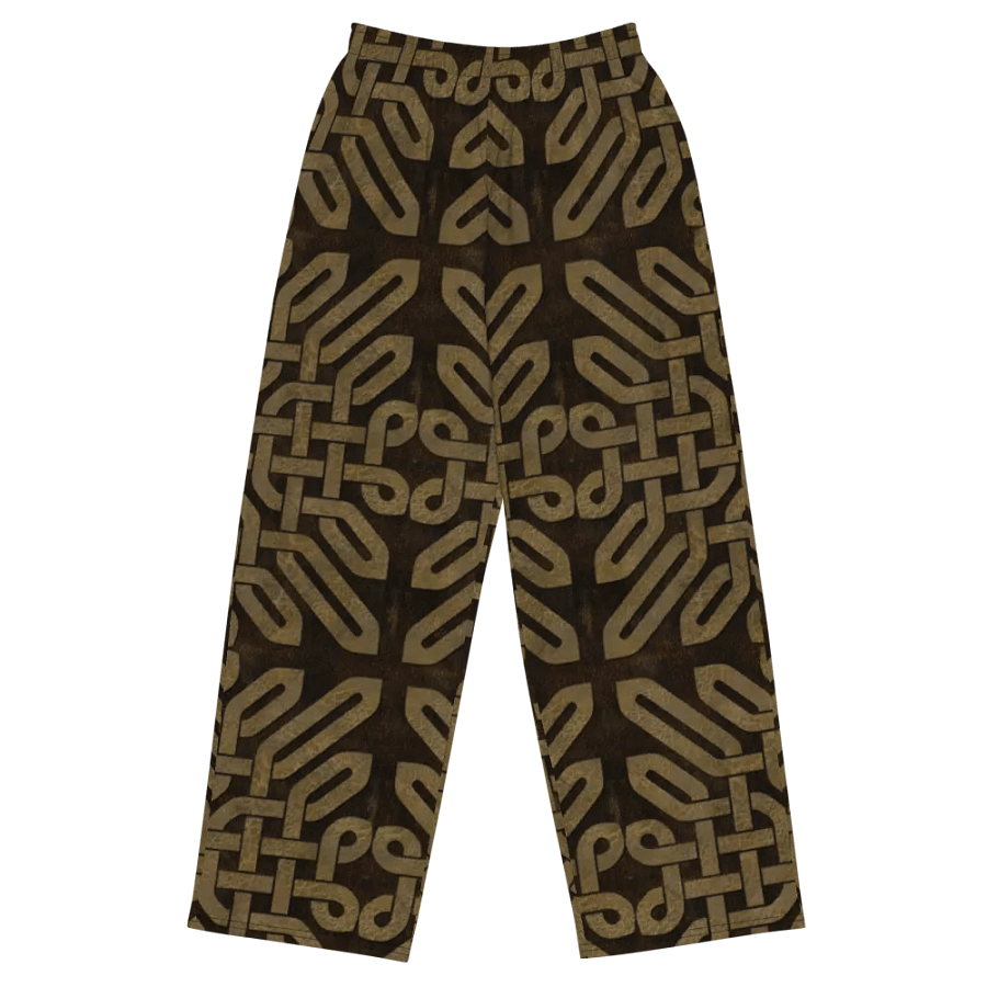 Faux Leather Graphic Celtic Knot Wideleg Pants product image (2)